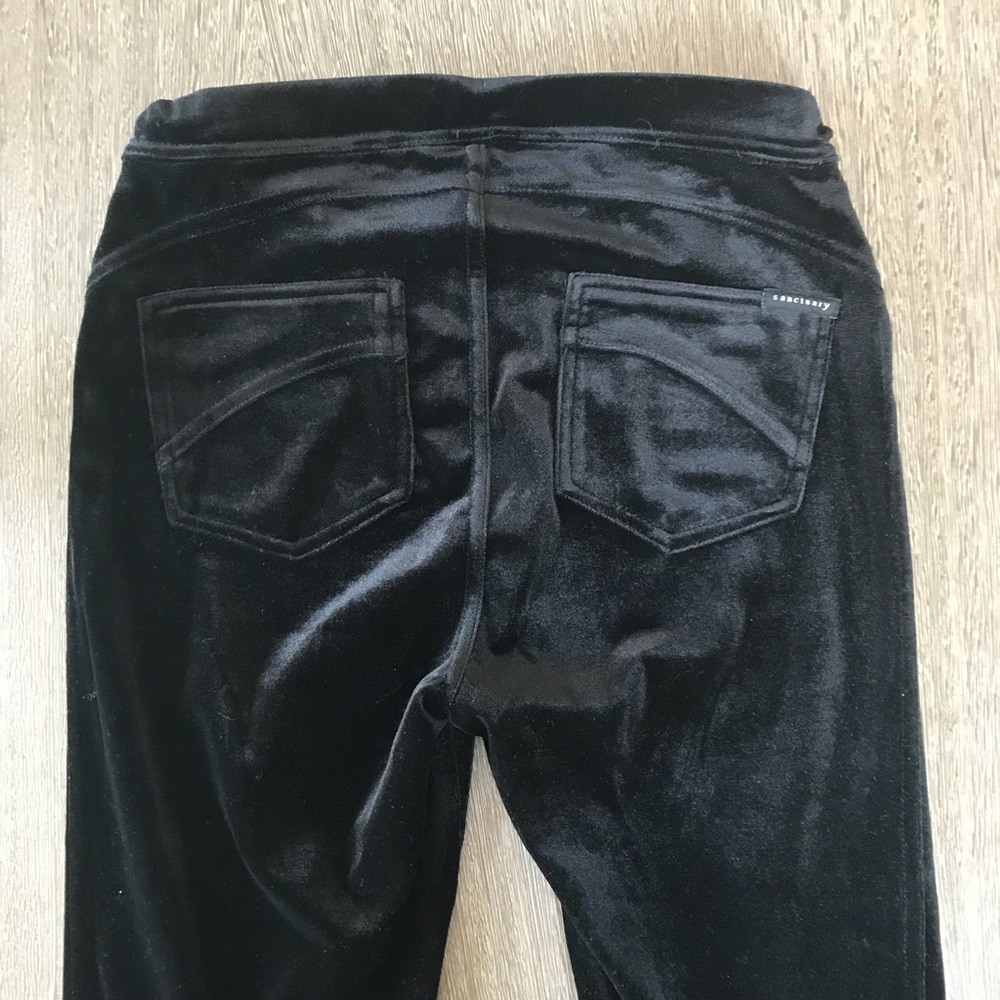 Sanctuary Black Velvet Skinny Legging Size Small - Picture 4 of 6